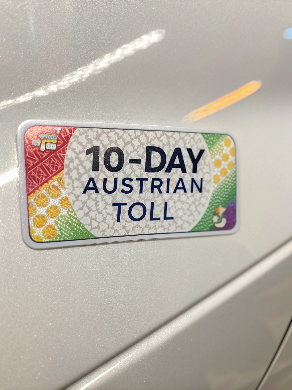 Österreichische Vignette Nahaufnahme